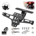 thumbnail image 3 of Soporte Placa Universal Para Moto Ajustable Con Luces Led Belug, Negro, 3 of 5