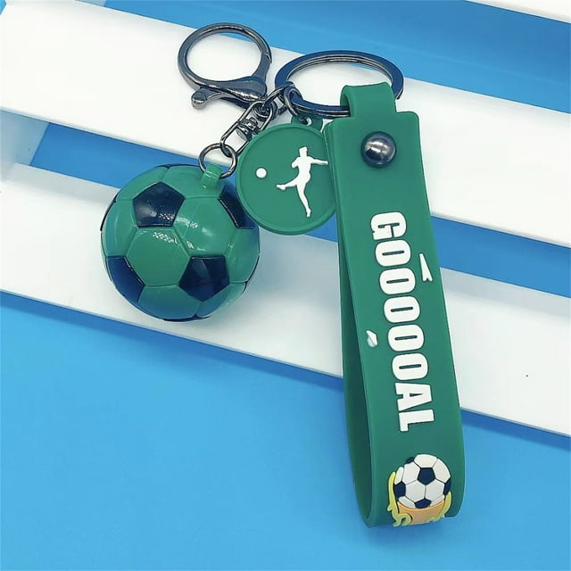 Soccer Football Keychain, Sports Key Ring, Sports World Cup Souvenir Key Chain, Mini Football Pendant Keychain for Players Fans Coaches
