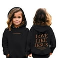 thumbnail image 2 of Ierhent Hoodies for Girls Letter Print Christian Sweatshirt Oversized Long Sleeve Pullover Top(Black,3-4 Years), 2 of 6