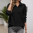 thumbnail image 2 of Yuhangmm Women's Sweatshirts Letter Print Hoodies Long Sleeved Hoodie Cozy Warm Lining for Everyday Comfort Black M, 2 of 6