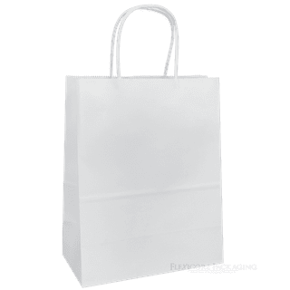 50ct White Paper Gift Bags + 100ct Lime Gift Tissue (Flexicore