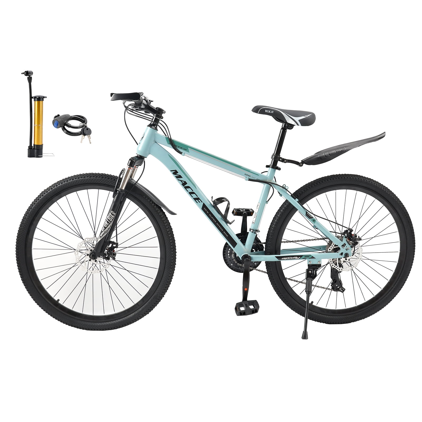 Mountain Bike for Adult, 29 Inch 21-Speed Front Suspension High-Carbon Steel MTB Bicycle, Dual Disc Brake Bikes for Men Women