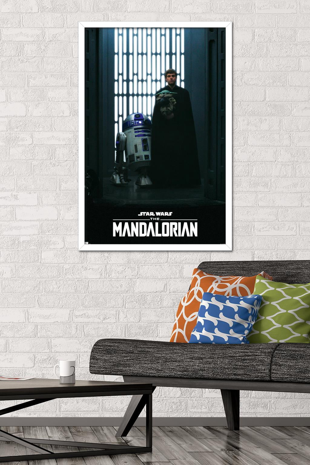 Star Wars: The Mandalorian Season 2 - Luke, Grogu and R2-D2 Wall Poster, 22.375" x 34", Framed
