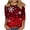 Red, variant on vdgthytj Christmas Shirts for Women 3/4 Length Sleeve Tunic Blouses Xmas Funny Graphic Crewneck Casual Fall Tops