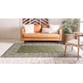 thumbnail image 4 of Unique Loom Outdoor Collection Transitional Indoor & Outdoor Traditional Floral Border Area Rug, 4 x 6 ft, Green/Gray, 4 of 4