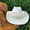 thumbnail image 4 of simhoa Chapeaux de Cowboy Garçon Costume Femmes Chapeau de Cowboy pour Mariée Mariage Mariée Non, 4 of 8