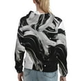 thumbnail image 7 of Sigee Fluid Black White Paint Swirls for Women's Pullover Hoodie Sweatshirts Adult Casual Long Sleeve Sweatshirts ,Sizes S-2XL-XX-Large, 7 of 7