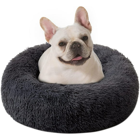 Cat Bed Donut Cuddler, Flurry Warming Round Plush Cushion Mat for Small Medium Large Dogs and Cats, Indoor Sleeping Bed