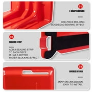 10 Pcs Flood Protection Barrier, Abs L-Shaped Baffle Flood Barriers, Removable Flood Panels Mobile Flood Protection Panels, Flood Barrier for Shopping Malls, Subway Stations, Garages, Dams