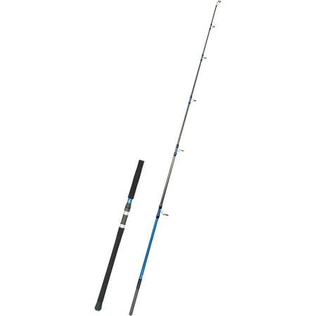 BLUEWING Bluefin Spinning Fishing Rod 2 Pieces Lightweight Carbon Fiber Fishing Pole with Fuji K-series Stainless Steel Guides for Inshore Fishing Bottom Fishing Jigging Offshore Fishing 7'7"