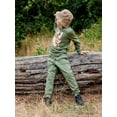 thumbnail image 5 of Solid Stitched Pocket Joggers with Drawstring Waistband - Olive, 5 of 10