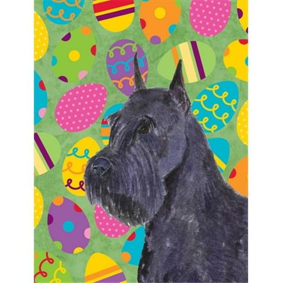 11 x 15 In. Schnauzer Easter Eggstravaganza Flag, Garden Size