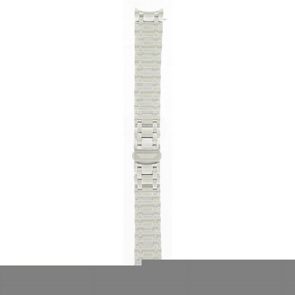 Airboss Mach 1/Mach 2, Stainless Steel Metal, Silver Tone Bracelet/Buckle, Large size, 21mm, Double-Locking Safety Clasp, Push-Button Deployant Clasp, Fits Watch Models 24039, 24041,000957