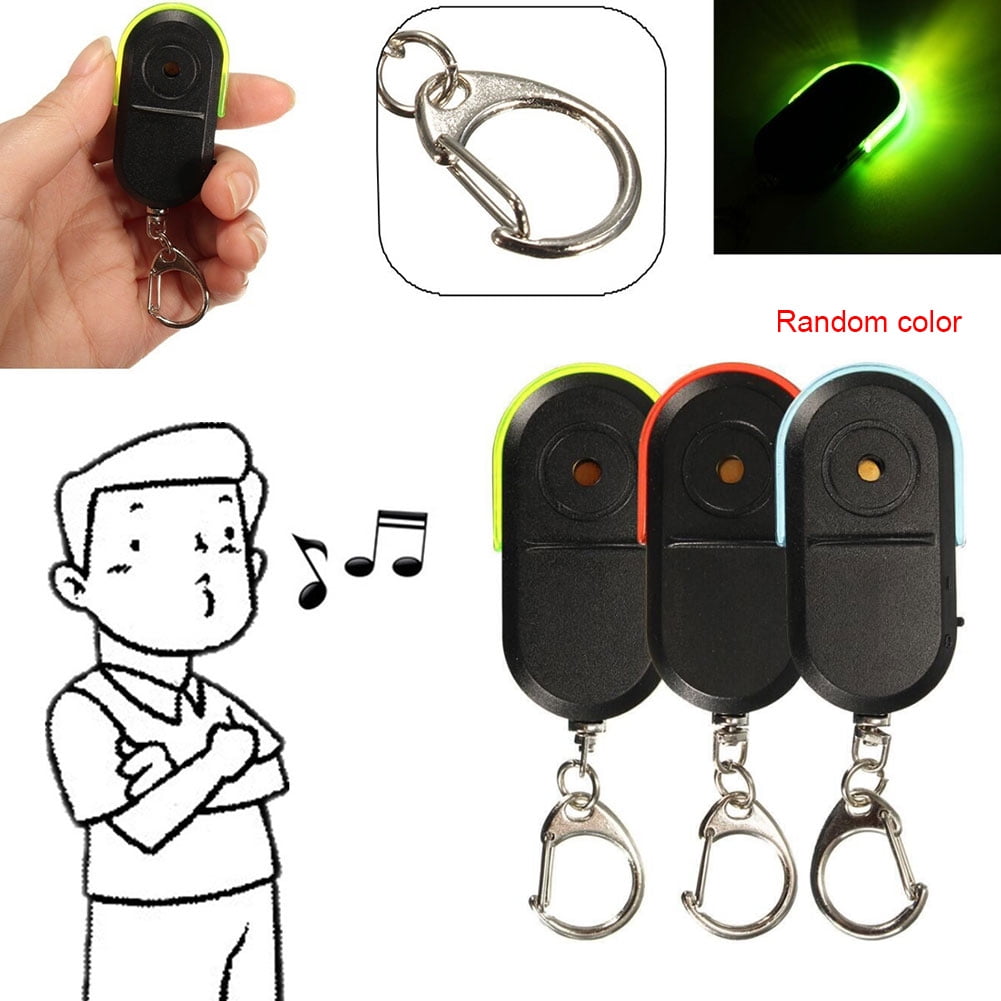 New LOST CAR KEY FINDER LOCATOR WITH LED LIGHT JUST WHISTLE KEY RING