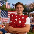 thumbnail image 5 of Beautynvta 4th of July Pillow Covers, 18x18 Inch, Red White Stars Patriotic Throw Pillow Covers, Independence Day Memorial Day Cushion Case for Sofa Couch, 5 of 6