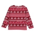 thumbnail image 3 of Infant & Newborn Outerstuff  Scarlet Ohio State Buckeyes Ugly Sweater Pajama Set, 3 of 5