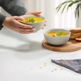 thumbnail image 4 of Kook 24-Oz Ceramic Soup & Cereal Bowls, Set of 6, Powder Grey – Microwave & Dishwasher Safe, 4 of 5