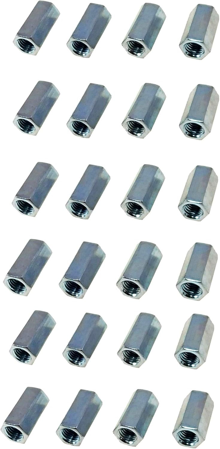 Coupling Nut - Coupling Nuts 5/16-18 X 1-3/4" Long Coupling Nut,  Rod Coupling Nut with Zinc Plate,  Coupling Nuts 5/16-18 X 1-3/4" Threaded Rod Connector (24)