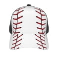 thumbnail image 3 of Curved Trucker Hat White Baseball Adjustable Mesh Back Baseball Snapback Cap For Men, 3 of 5