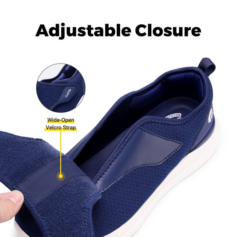 FitVille Diabetic Shoes for Men, Extra Wide Slip-On Shoes  display picture 1