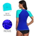 thumbnail image 4 of Charmo Rashguard for Woman Plus Size Short Sleeve Swimsuit Athletic Swimwear Swim Tee Rash Guard Top, 4 of 5