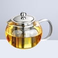 thumbnail image 2 of Théière en Verre Résistante à la Chaleur de 1300 ml pour Cuisinière à Induction, Théière en Verre Résistante à la Chaleur avec Passoire en Acier Inoxydable 304, 2 of 8