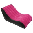 thumbnail image 4 of ToppiJoy Rose-red Inflatable Sofa Bed with Air Pump, Backrest Bed Lounger for Sleeping Reading, BBL Inflatable Chair Folding Sofa Bed Blow up Sofa Air Chair for Relaxation Camping, 4 of 25