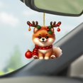 thumbnail image 4 of Holiday Dog with Deer Hat Tree Ornament Funny Dog Lovers Personalized Gifts with Name Christmas Ornament for 2D Ornaments for Xmas House Warming for New Home Funny, 4 of 4