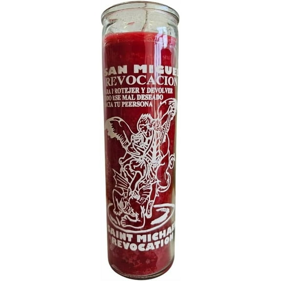 Saint Revocation Red 7 Day Ritual Candle Glass