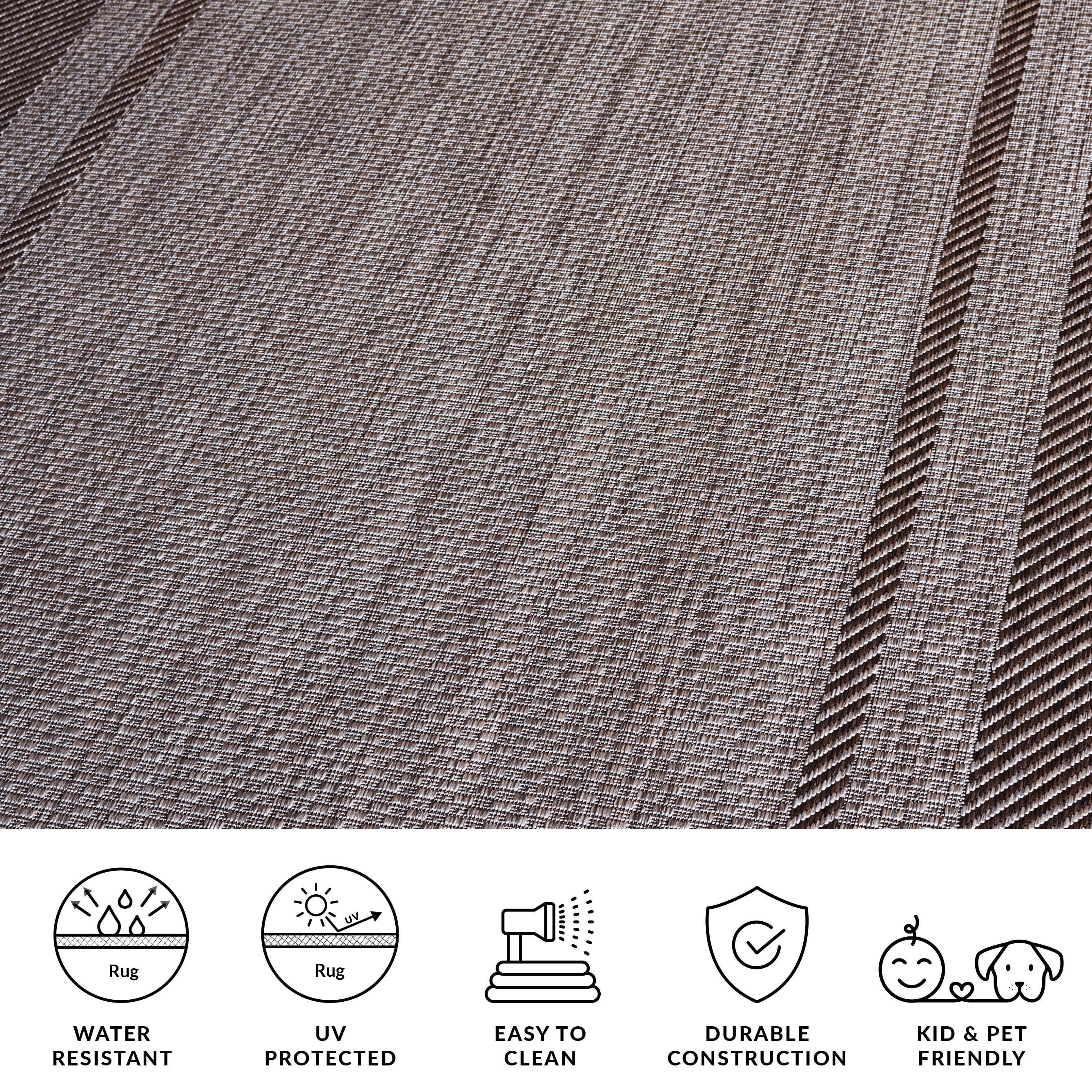 Safavieh Courtyard Agnes Bordered Indoor/Outdoor Area Rug, Beige/Brown, 4' x 4' Square