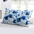 thumbnail image 5 of Blue Flowers Throw Pillow Cover 20 x 26 Inch Decorative Pillow Cover Spring Botanical Blossom Motif Lumbar Pillowcase Seasonal Rectangle Cushion Case for Couch Sofa Bed Living Room, 5 of 7