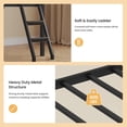 thumbnail image 5 of Twin Loft Bed with 9 Storage Drawers and 2 Storage Shelves, Low Loft Bed Twin Size with LED Lights,Stairs,Metal Bed with Safety Guardrail,Space Saving,No Box Spring Needed, Black, 5 of 8