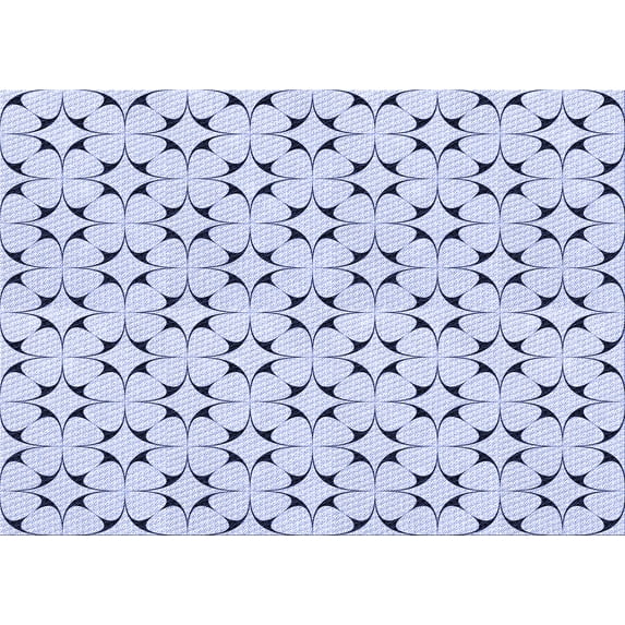 Ahgly Company Machine Washable Indoor Rectangle Transitional Lavender Blue Area Rugs, 2' x 3'