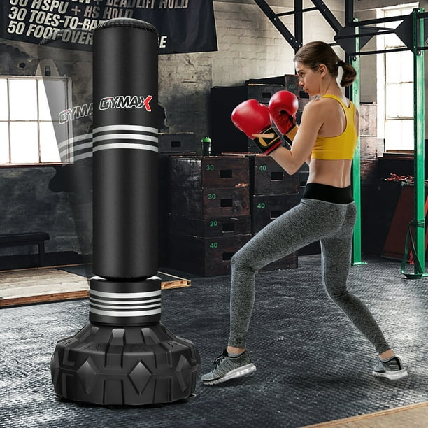 Gymax 67'' Heavy Free Stand Punching Boxing Bag w/ 12 Fillable Suction Cup  Base Home Gym 