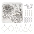 thumbnail image 4 of Kit de fabricación de aretes de 196 Uds., partes traseras de aretes de goma transparente, ganchos para aretes, anillos de salto para fabricación de Zulema Ganchos para hacer aretes, 4 of 8