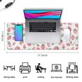 thumbnail image 5 of Non-Slip, Waterproof Large Gaming Mouse Pad - 31.5x11.8 inch - Refreshing Summer Fruits Strawberry Leaves Pattern for Desk, Work or Game, 5 of 7