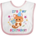 thumbnail image 3 of Inktastic Its My Birthday with Kitten Stars and Confetti Boys or Girls Baby Bib, 3 of 4