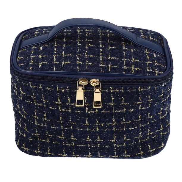Bolsa de Maquillaje Unique Bargains Grande Azul Marino