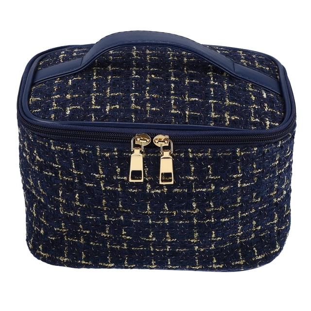 Bolsa de Maquillaje Unique Bargains Grande Azul Marino