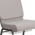 thumbnail image 6 of Flash Furniture HERCULES Series 21''W Church Chair in Gray Dot Fabric with Book Rack - Silver Vein Frame, 6 of 11