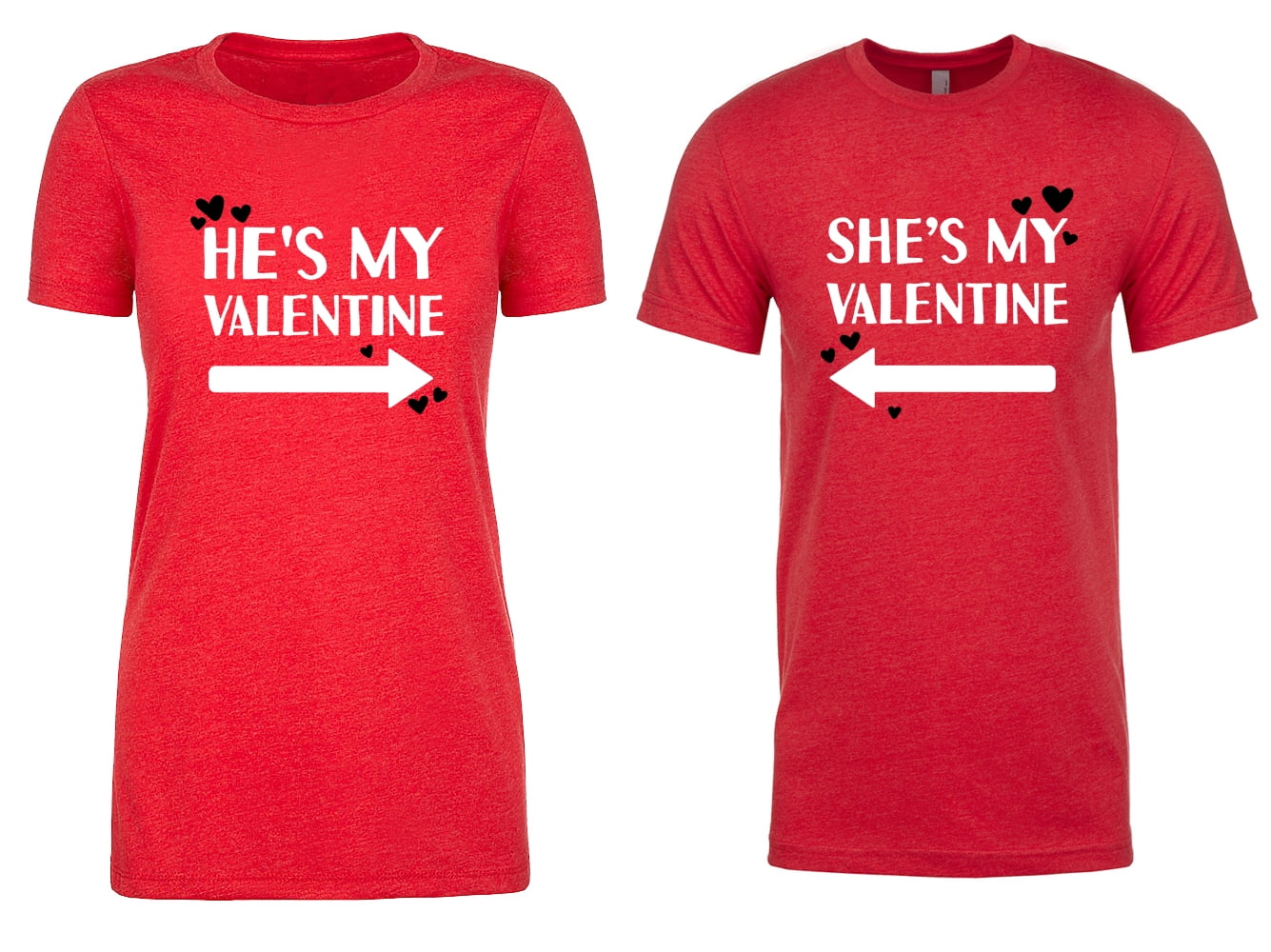 I Love My Man My Girl Valentine Feb 14 Heart Love Couple Match Tee Shirt AM014 