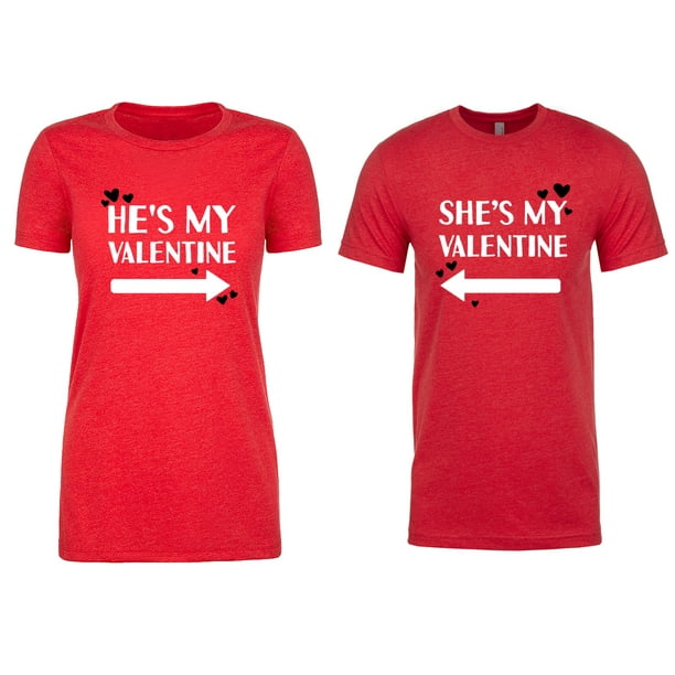 Mato Hash Couple T Shirts Valentine T Shirts For Couples Matching Couple Outfits My Valentine Walmart Com Walmart Com