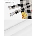 thumbnail image 7 of Tie Up Valance Curtain for Kitchen, Lovely Dwarf Blossom Sunflowers Rod Pocket Short Curtains Adjustable Tie-Up Shade Valances, Ladybug Black White Plaid Window Treatment for Bathroom Living Room Bedroom, 7 of 7