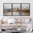 thumbnail image 3 of PixonSign Framed Canvas Print Wall Art Set Winter Autumn Watercolor Pastel Mountain Range Nature Wilderness Illustrations Modern Art Decorative Rustic Relax/Calm Colorful for Bedroom - 24"x36"x3 Black, 3 of 5