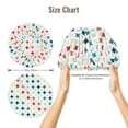 thumbnail image 5 of Kdxio Colorful Geometric Pattern Satin Bonnet Silk Bonnet Hair Bonnet for Sleeping Hair Bonnets for Women Curly Natural Hair, 5 of 6