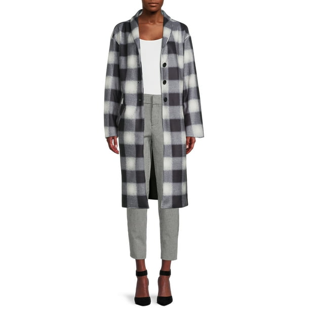 Time and Tru Women's and Plus Size Shawl Collar Coat - Walmart.com