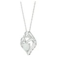 Brilliance Fine Jewelry Created Opal Diamond Heart in Silver Silver