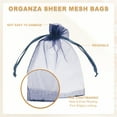 thumbnail image 3 of Uxcell Organza Bags, Favor Pouches Sheer Drawstring Mesh Bag for Gift Jewelry Christmas Wedding Festival Party Candy Dark Blue 4 in  5 in, 3 of 7