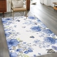 Blue Hydrangea Area Rug 4x6 Washable Rug Non Slip Farm Florals ...