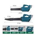 thumbnail image 5 of 21V Brushless Leaf Blower, 460 CFM And 120 MPH Electric Air Blower, Dust Sweeper Garden Tools For 18V Battery, 5 of 7